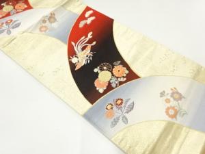 花鳥模様織出し袋帯